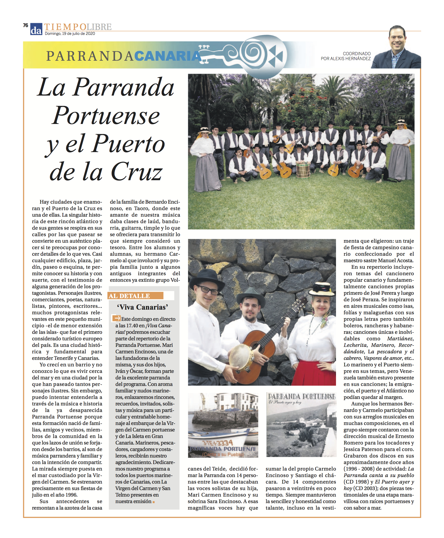 La Parranda portuense y el Puerto de la Cruz 19-07-2020