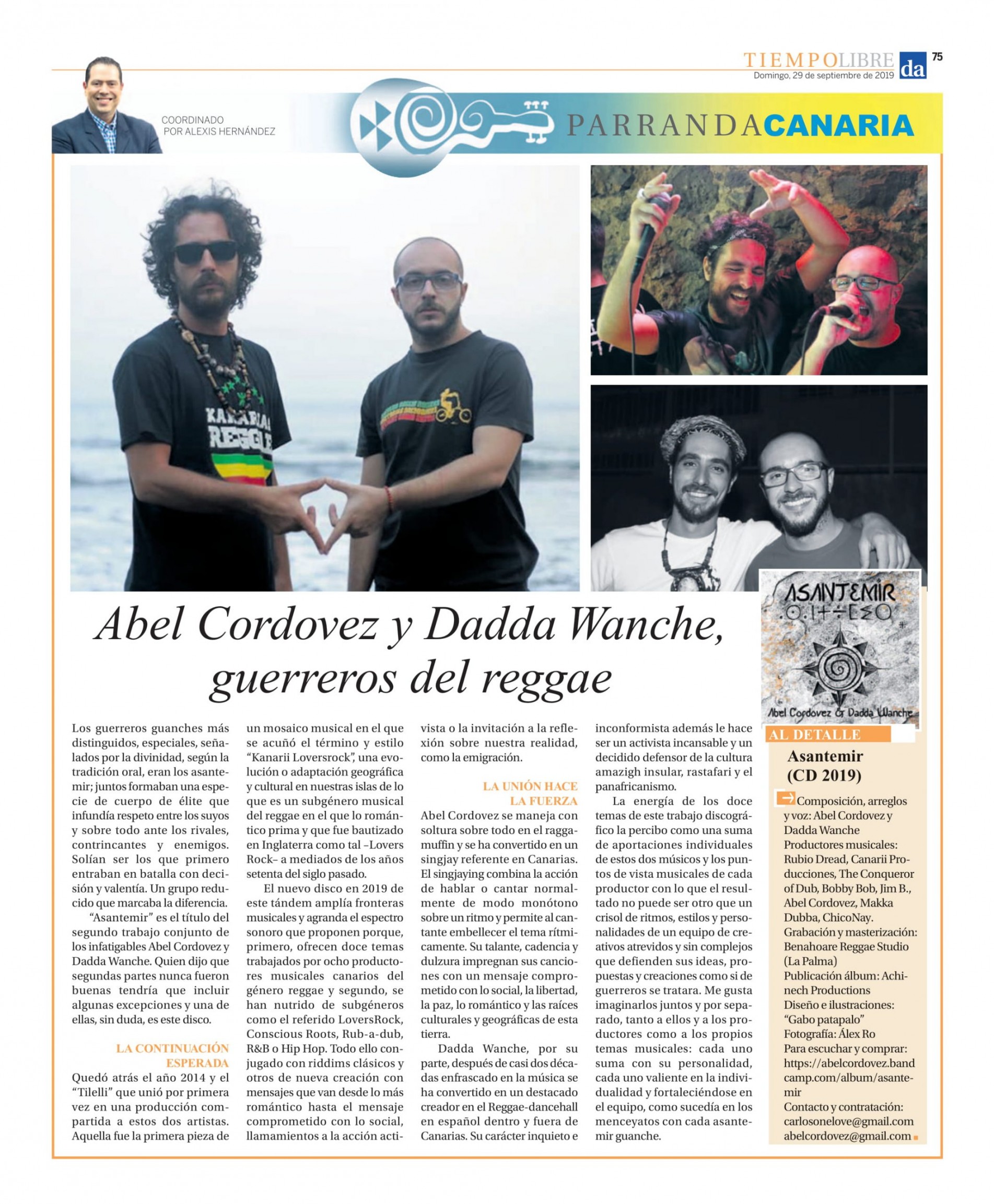 ABEL CORDOVEZ Y DADDA GUANCHE 29-09-2019