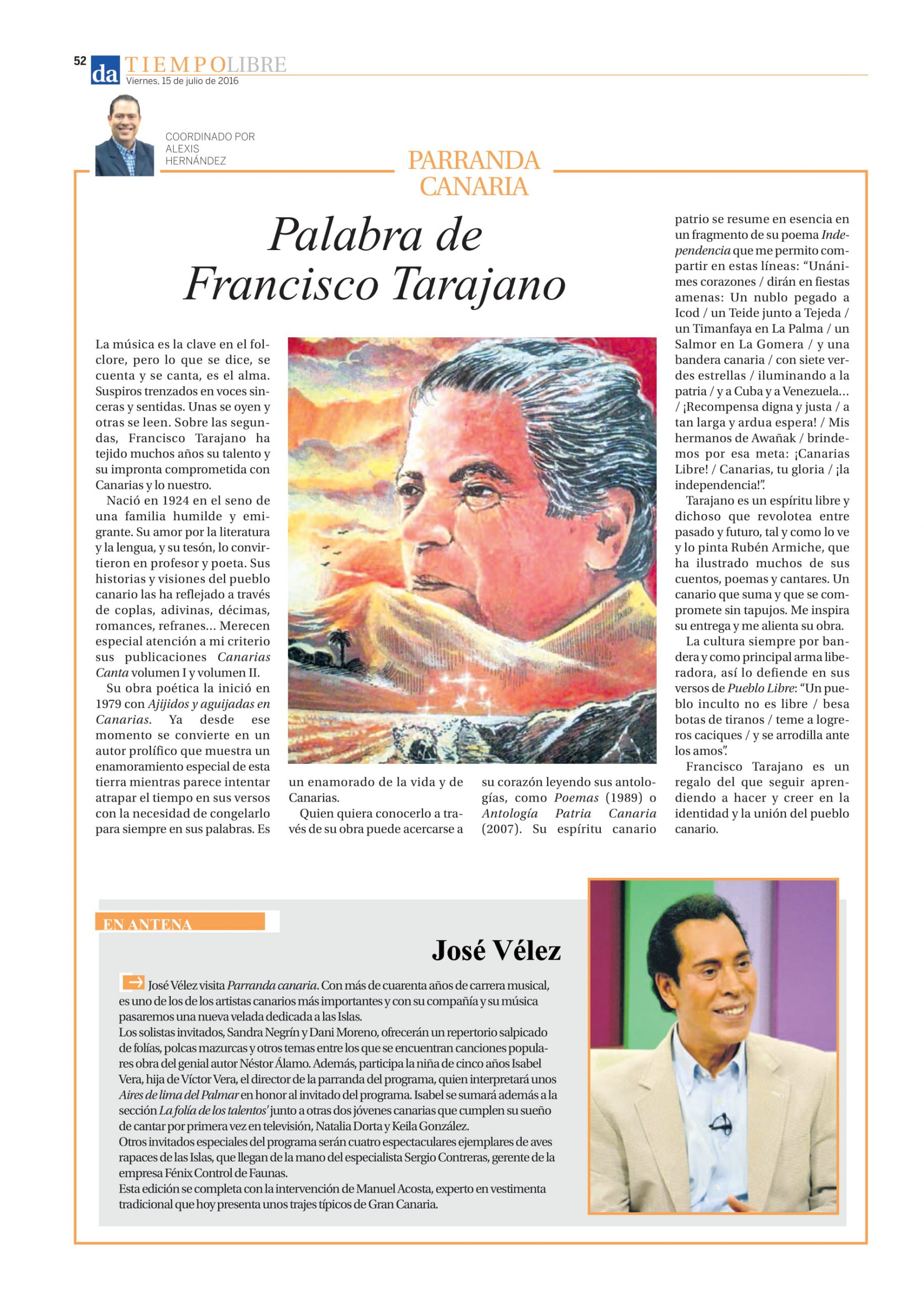 FRANCISCO TARAJANO 15-07-2016