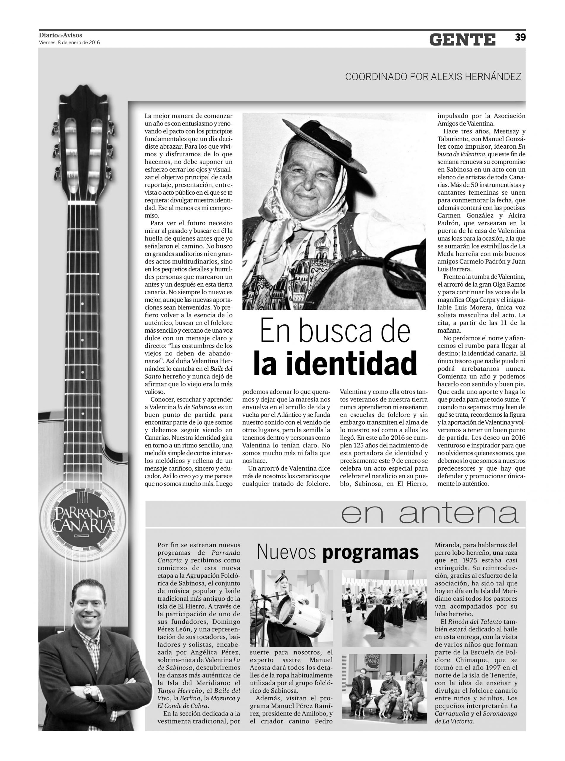 LA IDENTIDAD CANARIA 08-01-2016