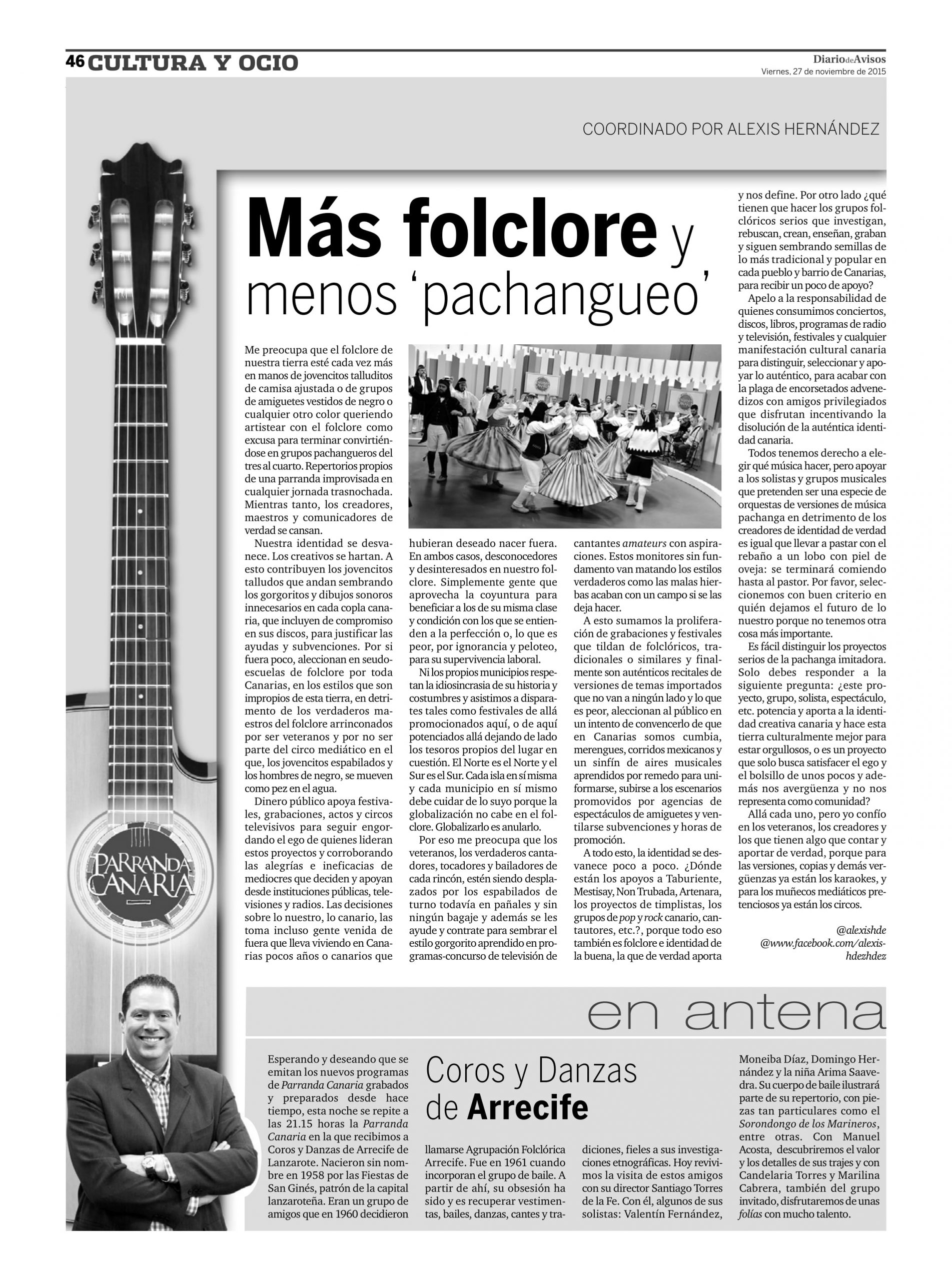 MÁS FOLCLORE MENOS PACHANGA 27-11-2015