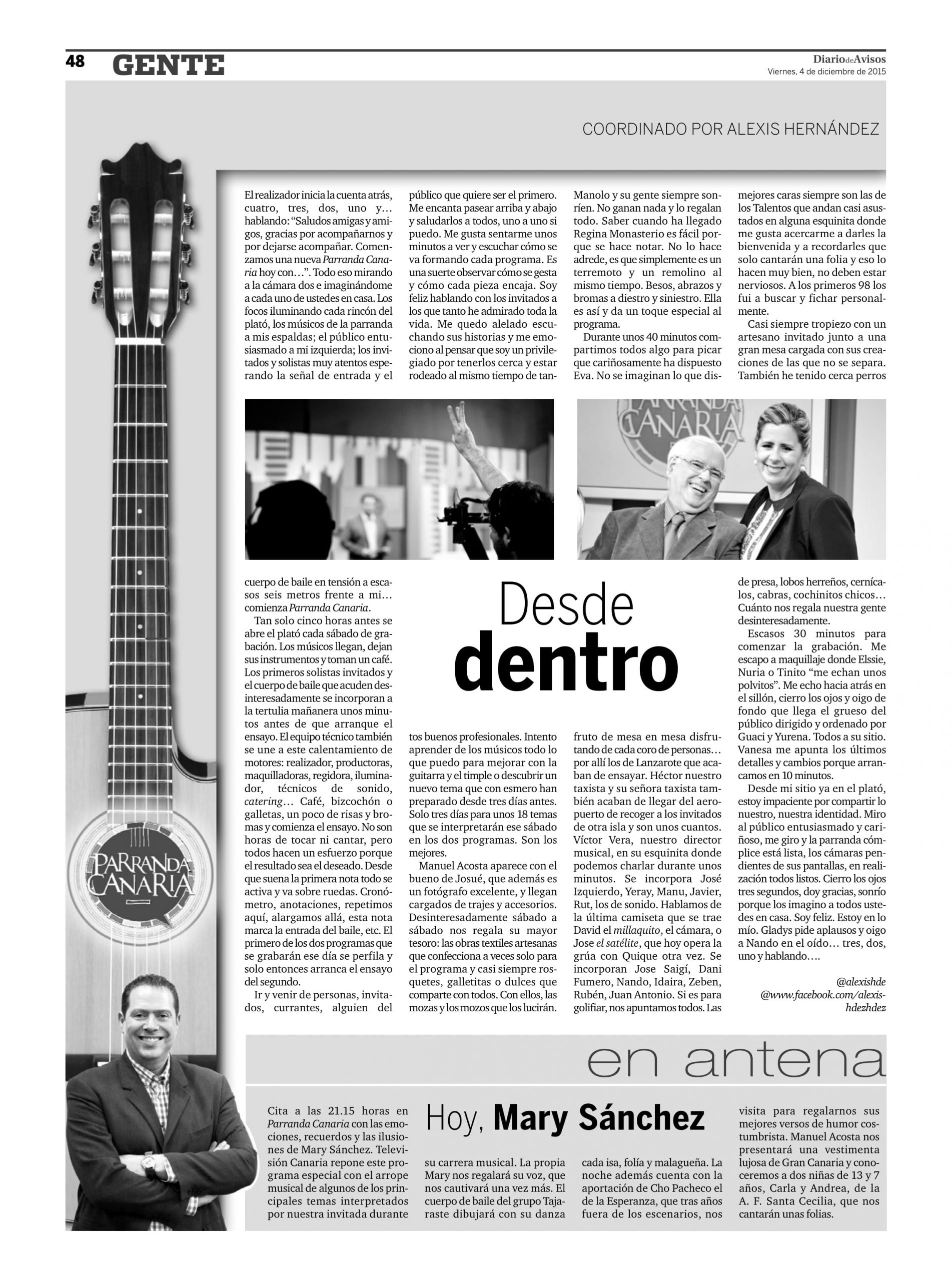 PARRANDA CANARIA DESDE DENTRO 04-12-2015