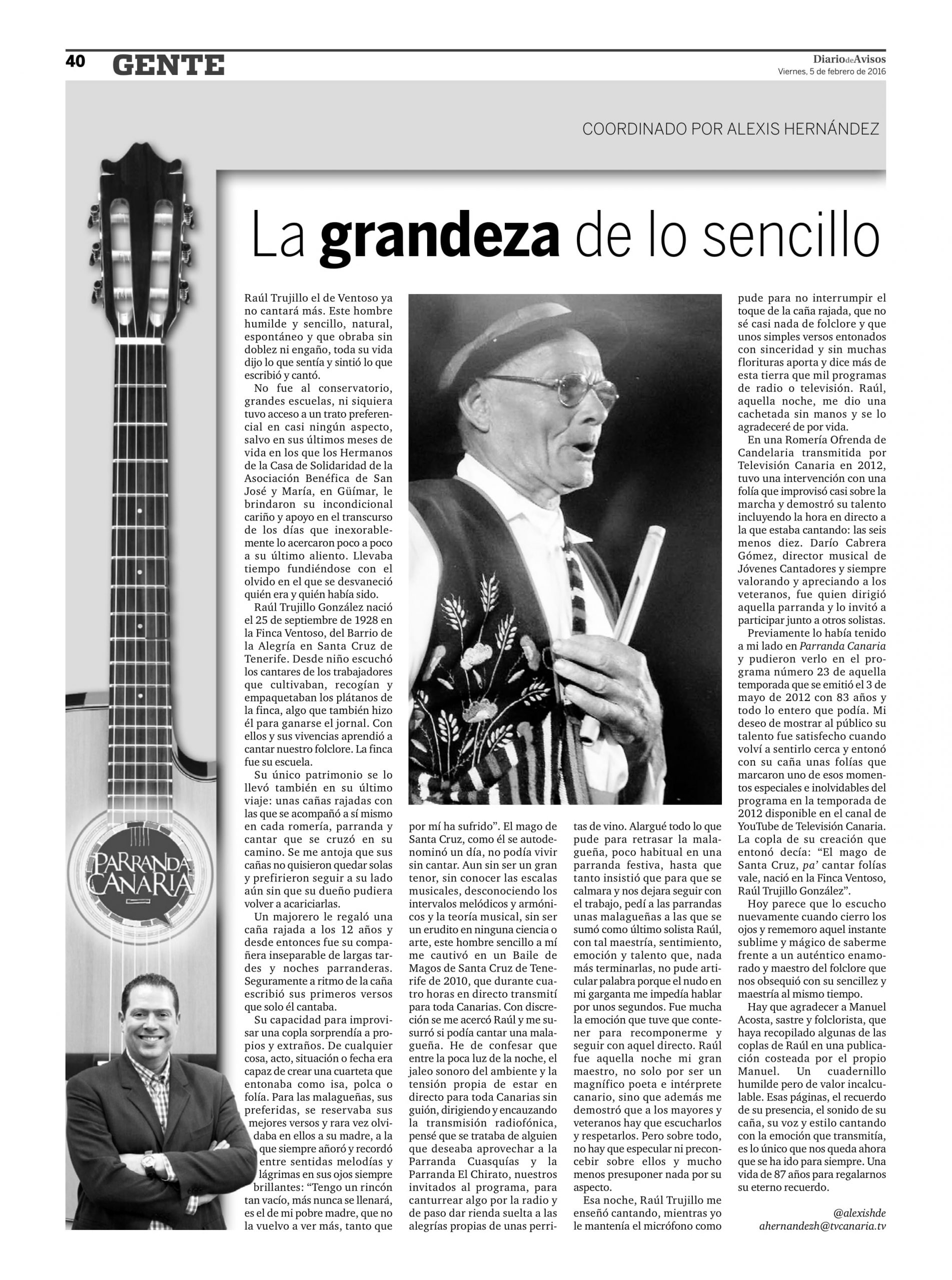 RAUL EL DE VENTOSO MURIO 05-02-2016